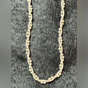 Vintage Sterling SU 925 Italy twisted chain with ball necklace unique